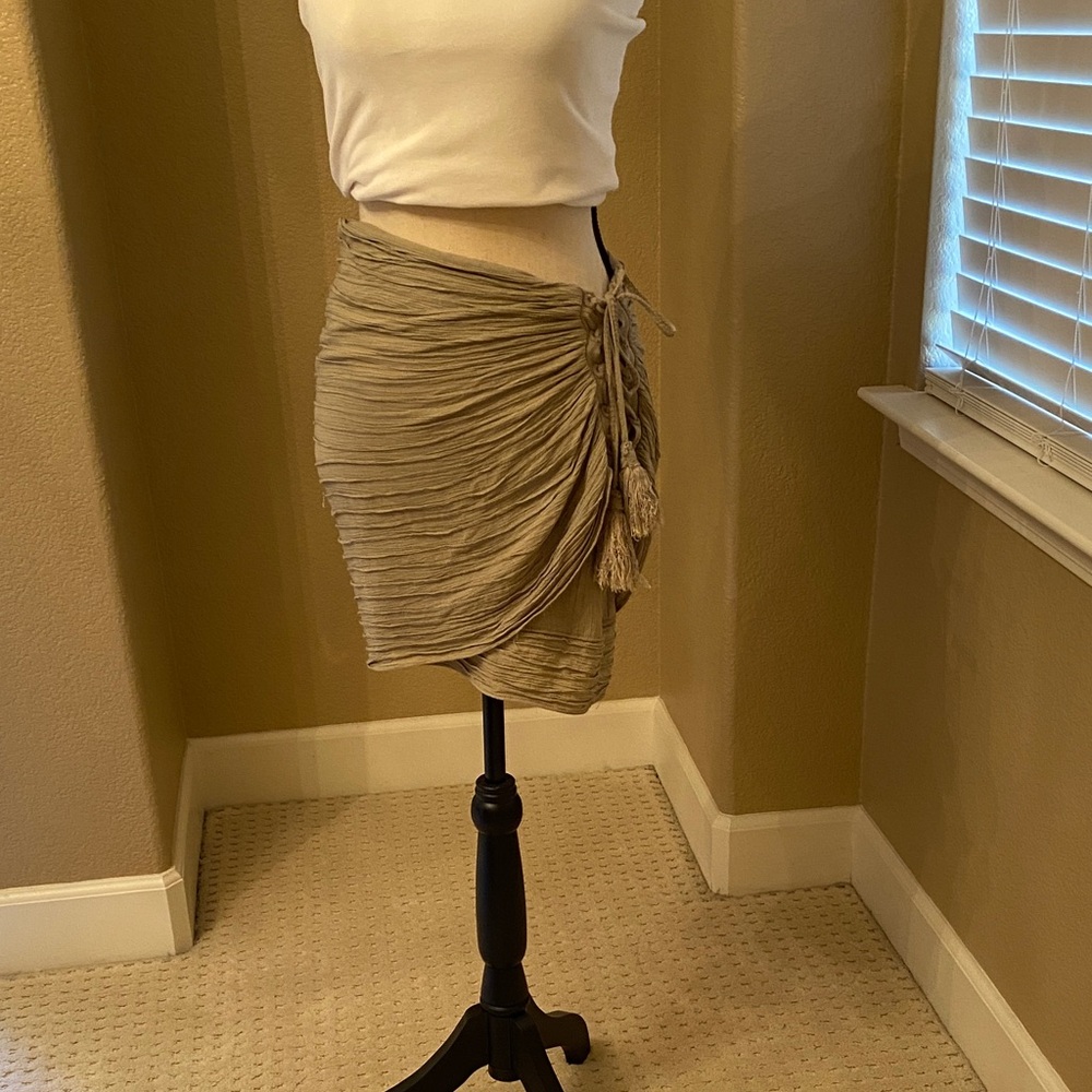 Aje Fitted Ruched Mini Skirt
